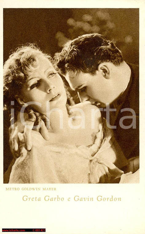 1930 Greta GARBO Gavin GORDON Vintage postcard FP NV