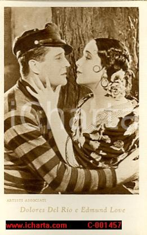 1940 DOLORES DEL RIO e EDMUND LOVE Cartolina ARTISTI ASSOCIATI FP NV