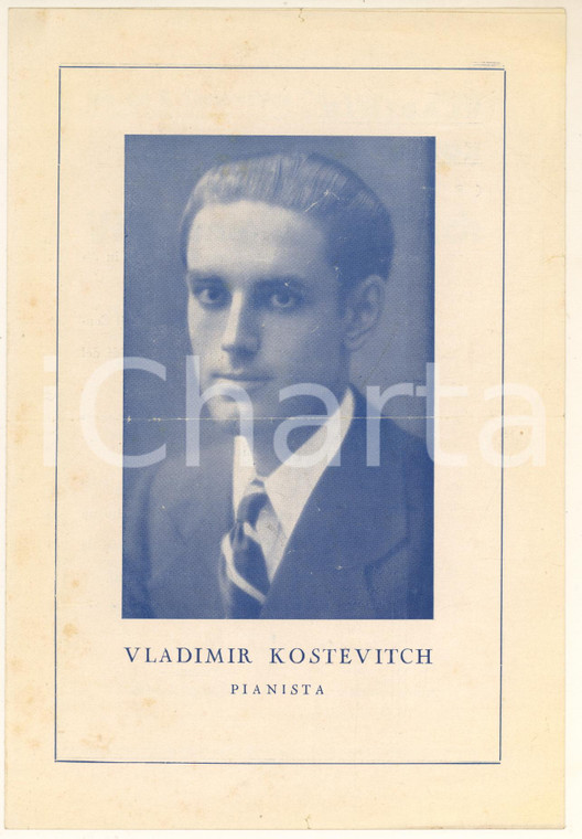 1935 MILANO Conservatorio Verdi - Concerto Vladimir Kostevitch - Programma