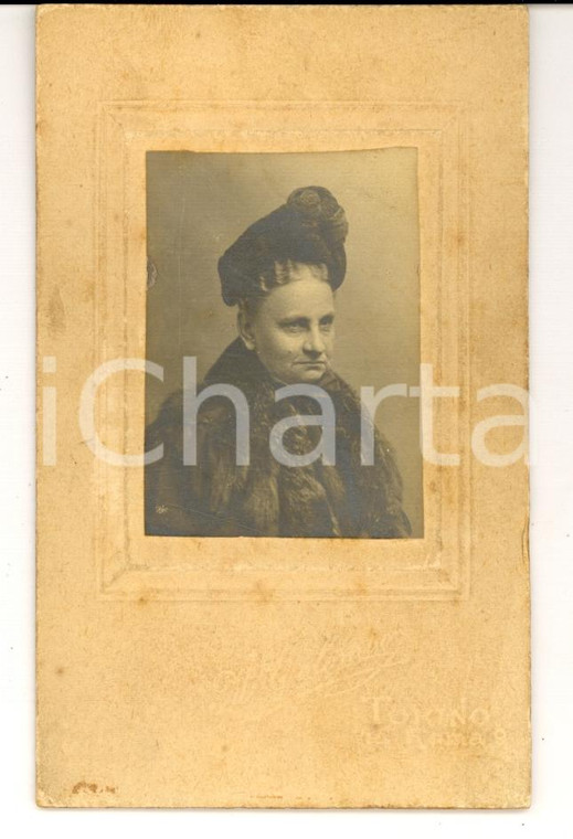 1890 ca TORINO Contessa Delfina CANERA DI SALASCO anziana *Foto COLOMBO