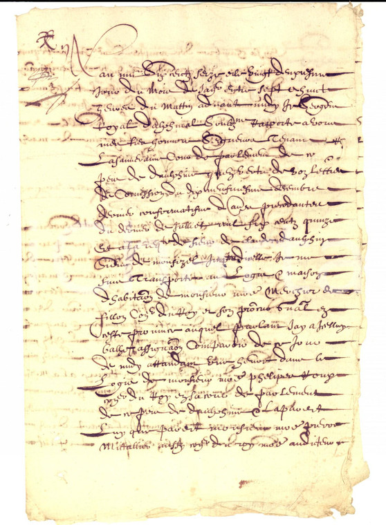 1616 PARIS Atto notarile per la nobiltazione della famiglia de MONTSIZET 