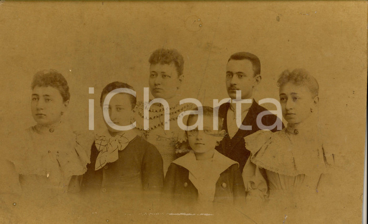 1890 ca TORINO Ritratto dei fratelli GRISI RODOLI  DELLA PIE' *Foto BERRA 22x36