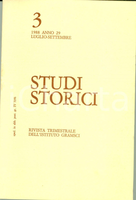 1988 ISTITUTO GRAMSCI Studi Storici I. CERVELLI Ricerca ebraistica MOMIGLIANO