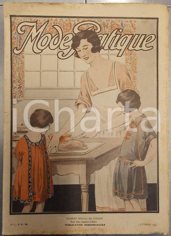 Février 1922 PARIS MODE PRATIQUE Journal femme et maison n°5 Speciale CUCINA