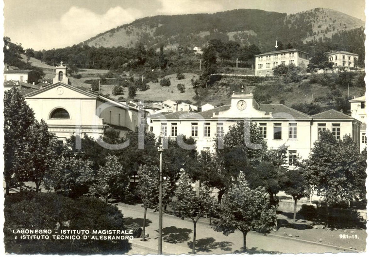 1961 LAGONEGRO (PZ) Istituto tecnico e magistrale D'ALESSANDRO *Cartolina FG VG