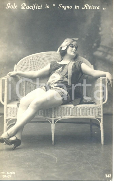 1915 TEATRO Jole PACIFICI attrice operetta SOGNO IN RIVIERA *Cartolina FP NV