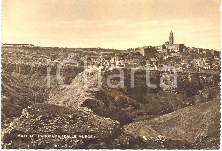 1945 ca MATERA Scorcio panoramico della città dalle MURGE *Cartolina FG NV