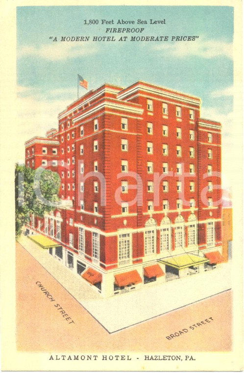 1950 ca HAZLETON, PENNSYLVANIA (USA) ALTAMONT Modern hotel moderate prices FP NV