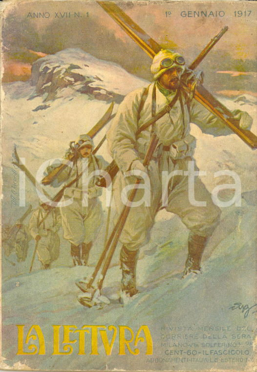 1917 LA LETTURA Luigi EINAUDI Guerra all'oro *Rivista DANNEGGIATA Anno XVII n°1