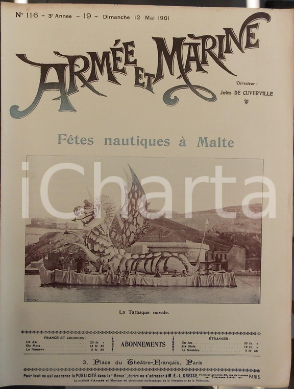 1901 ARMEE ET MARINE Les fêtes nautiques à Malte*Revue année III n° 116