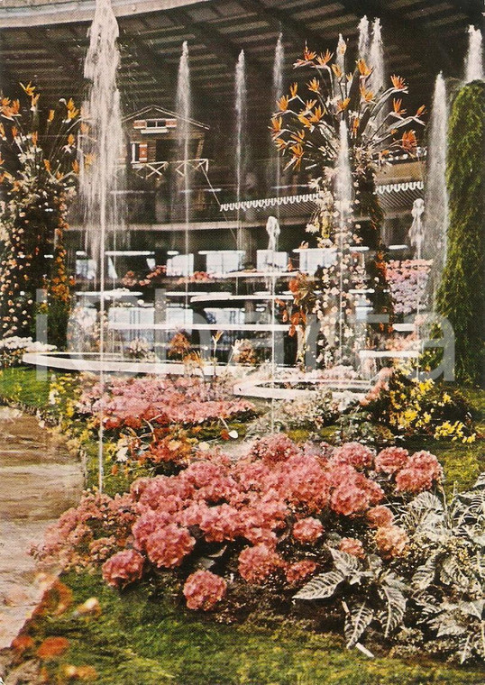 1971 GENOVA Fiera 2° EUROFLORA Allestimento floreale *Cartolina VINTAGE FG NV