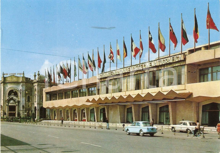 1969 LIDO DI VENEZIA Palazzo Mostra del Cinema e Bar Leone d'oro Cartolina FG VG