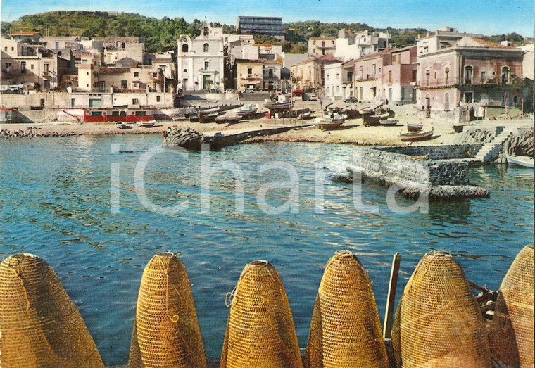 1970 ACI CASTELLO (CT) Barche al porto di ACI TREZZA *Cartolina FG VG