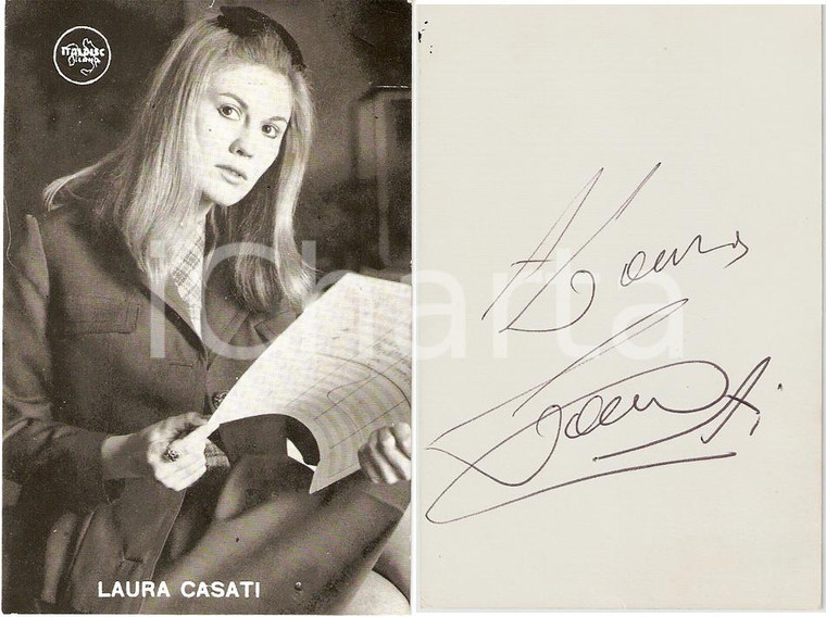 1960 circa Laura CASATI - Foto seriale con autografo - 8x12 cm