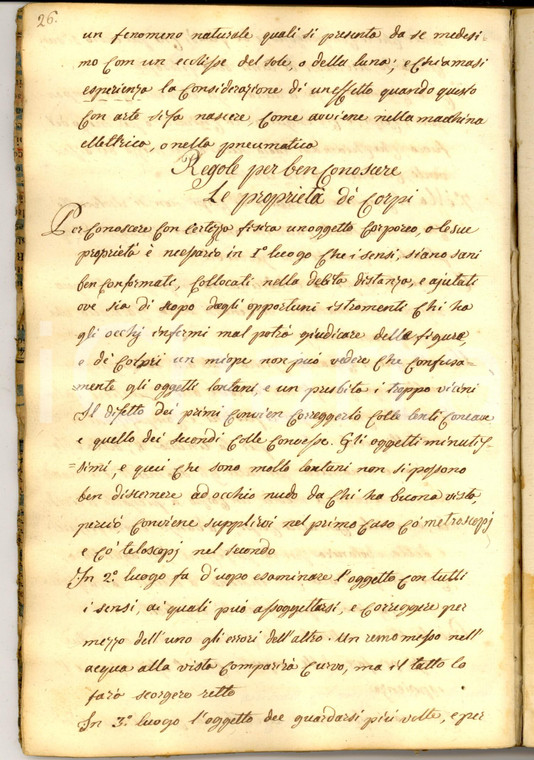 1840 ca Compendio Istituzioni di logica"di Francesco SOAVE Manoscritto 100 pp."