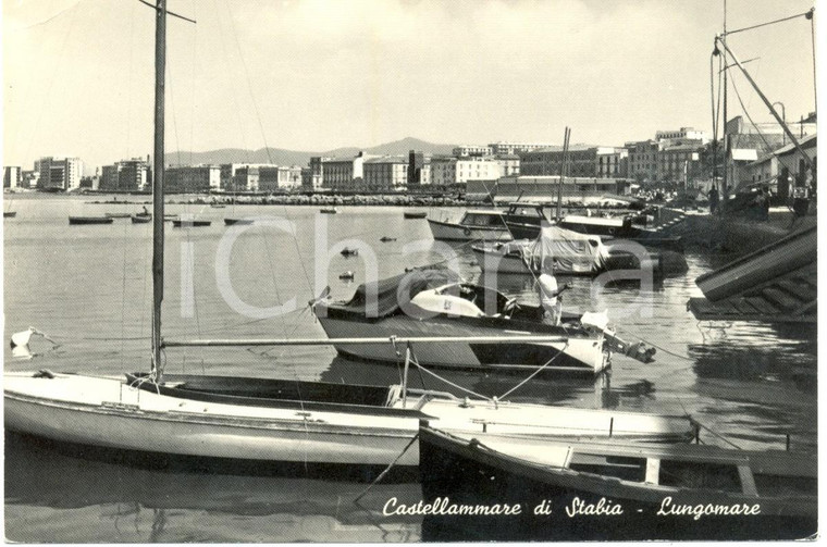 1955 ca CASTELLAMMARE DI STABIA (NA) Barche e motoscafi presso lungomare *FG VG
