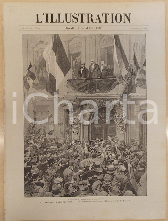 1896 PARIS L'ILLUSTRATION Année 54 n° 2768 La guerre d'ABYSSINIE *Revue