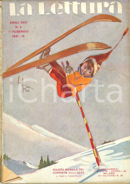 1931 LA LETTURA Traversata atlantica idrovolanti italiani *Rivista Anno XXXI n°2