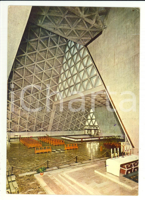 1971 TRIESTE Monte GRISA Tempio Nazionale a Maria Madre Regina *Cartolina FG VG