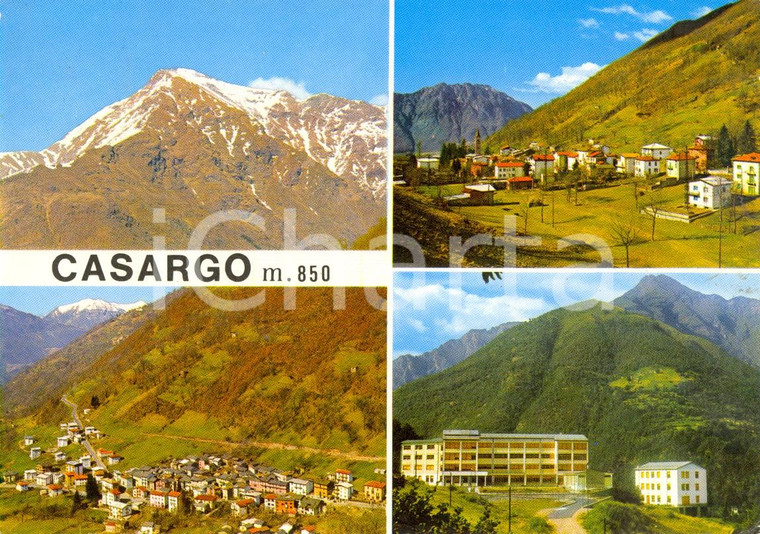 1973 CASARGO (LC) VALSASSINA Vedutine del paese *Cartolina postale VINTAGE FG VG