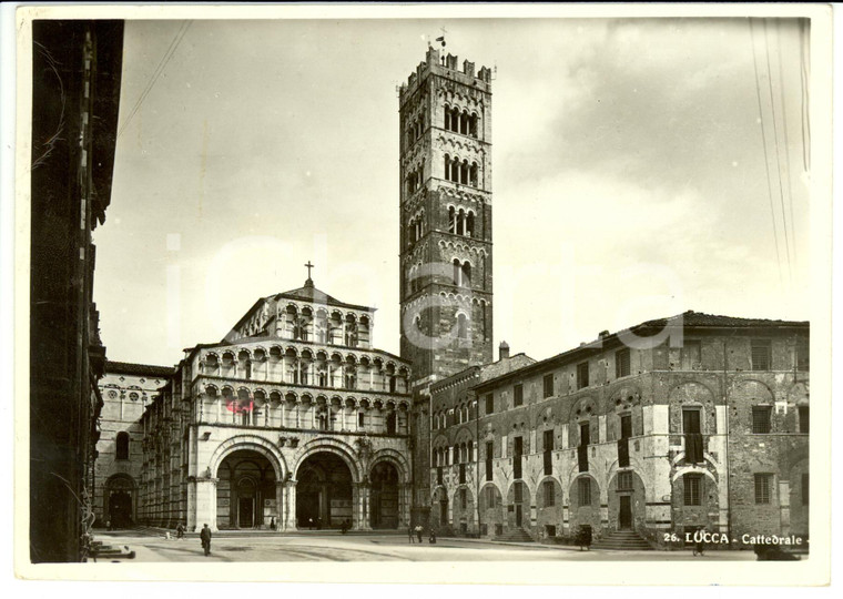 1943 LUCCA Veduta della cattedrale di SAN MARTINO *Cartolina ANIMATA FG VG
