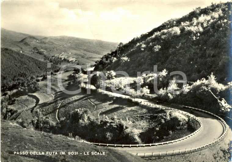 1953 FIRENZUOLA (FI) Veduta panoramica del Passo della FUTA  *Cartolina FG VG