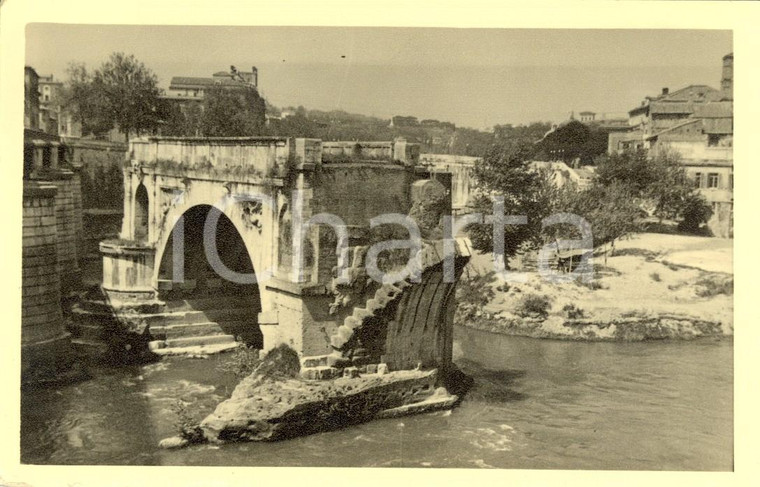 1954 ROMA Veduta del Ponte Rotto sul TEVERE *Cartolina postale FP VG