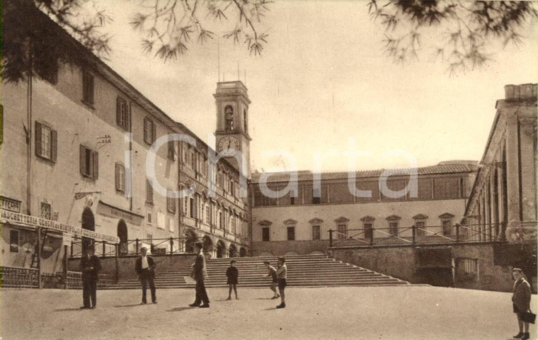 1940 ca LIVORNO MONTENERO Veduta piazza del santuario della MADONNA DELLE GRAZIE