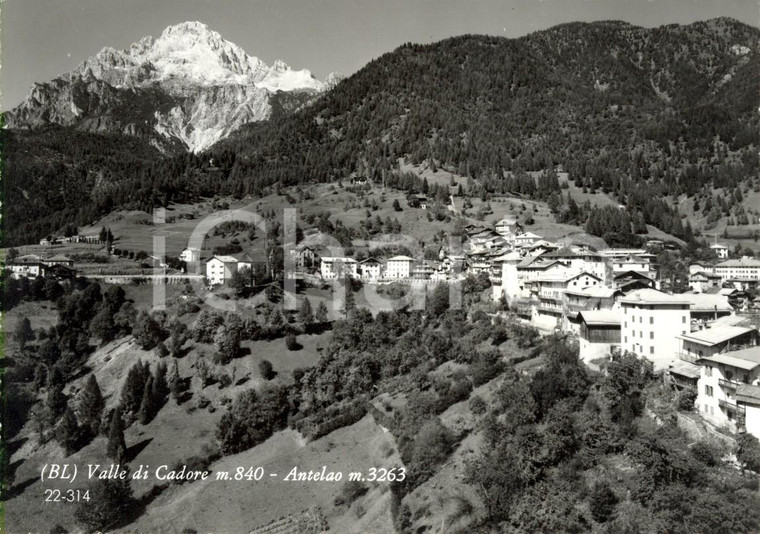 1967 VALLE DI CADORE (BL) Veduta del paese e del monte ANTELAO *Cartolina FG VG