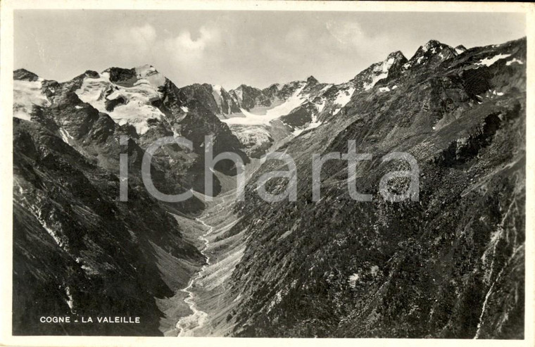 1950 ca COGNE (AO) Veduta del ghiacciaio della VALEILLE *Cartolina postale FP VG