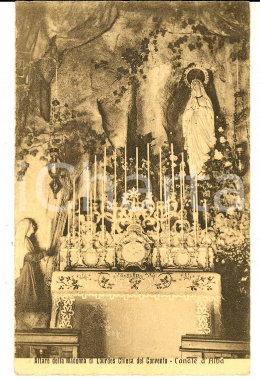1933 CANALE D'ALBA (CN) Altare Madonna di Lourdes chiesa del convento *Cartolina
