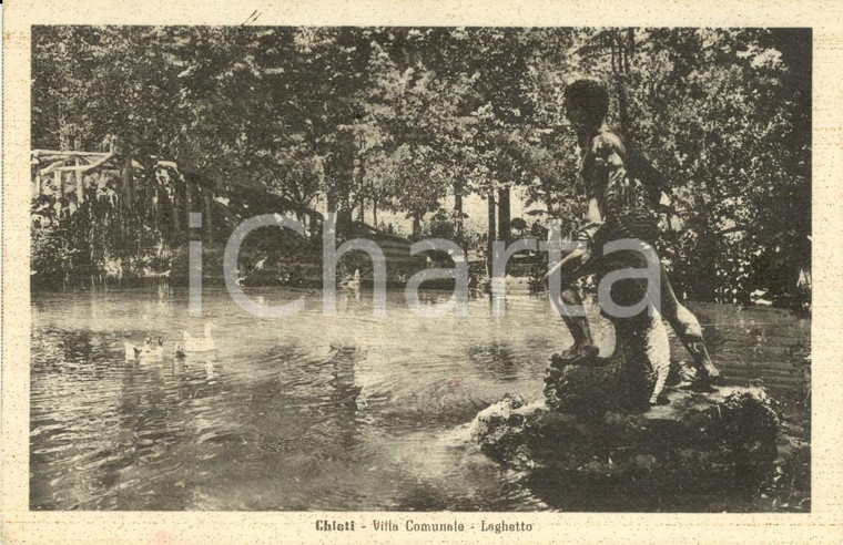 1947 CHIETI Il Laghetto del giardino della Villa Comunale *Cartolina FP VG