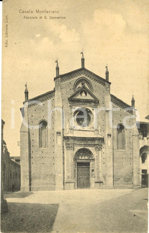 1910 ca CASALE MONFERRATO (AL) La Chiesa di SAN DOMENICO *Cartolina FP NV