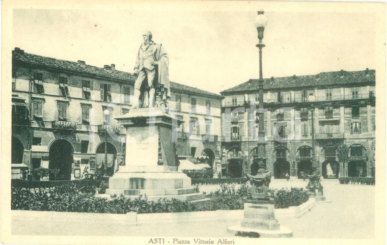 1935 ca ASTI Veduta del Piazzale Vittorio ALFIERI *Cartolina FP NV