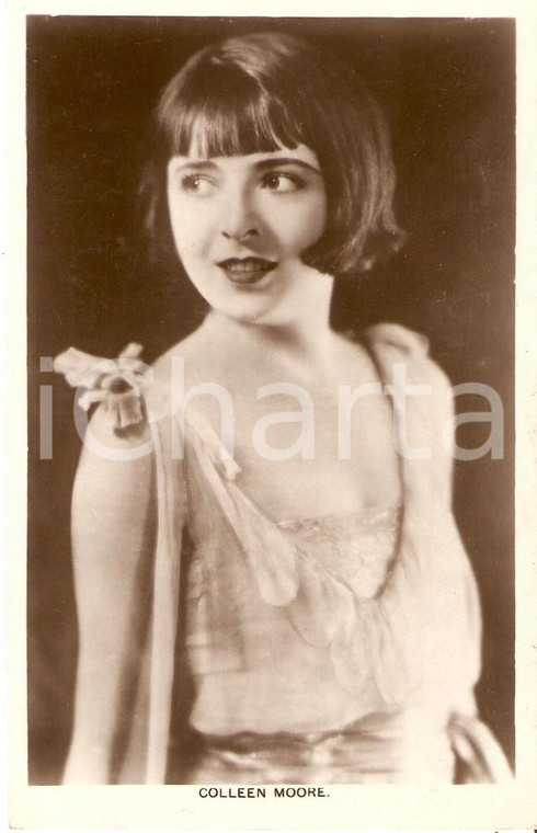 1930 ca CINEMA Actress Colleen MOORE Portrait Cartolina FP NV