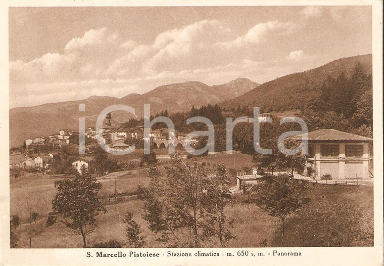 1949 SAN MARCELLO PISTOIESE (PT) Panorama del paese *Cartolina FG VG