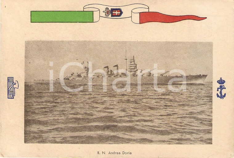 1940 ca MARINA MILITARE Regia nave Andrea DORIA *Cartolina FG NV