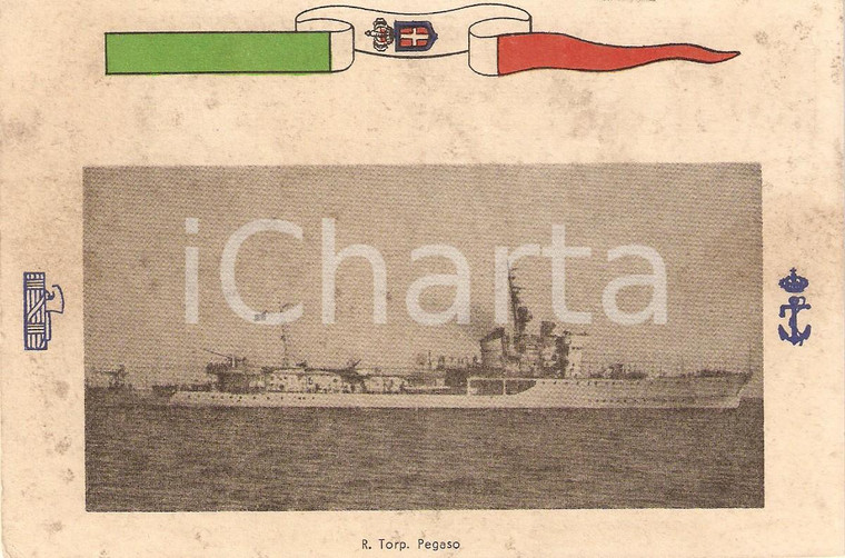 1940 ca MARINA MILITARE Regio torpediniere PEGASO *Cartolina FG NV