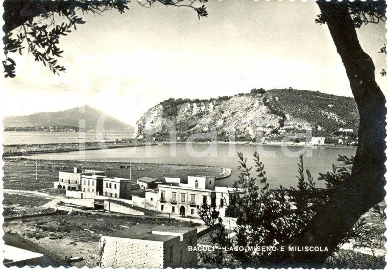 1955 ca BACOLI (NA) Veduta lago MISENO e spiaggia MILISCOLA *Cartolina FG NV
