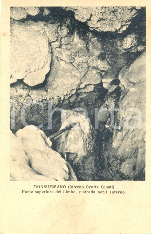 1920 ca MONSUMMANO TERME (PT) Interno GROTTA GIUSTI Bagni Vapore Cartolina FP NV