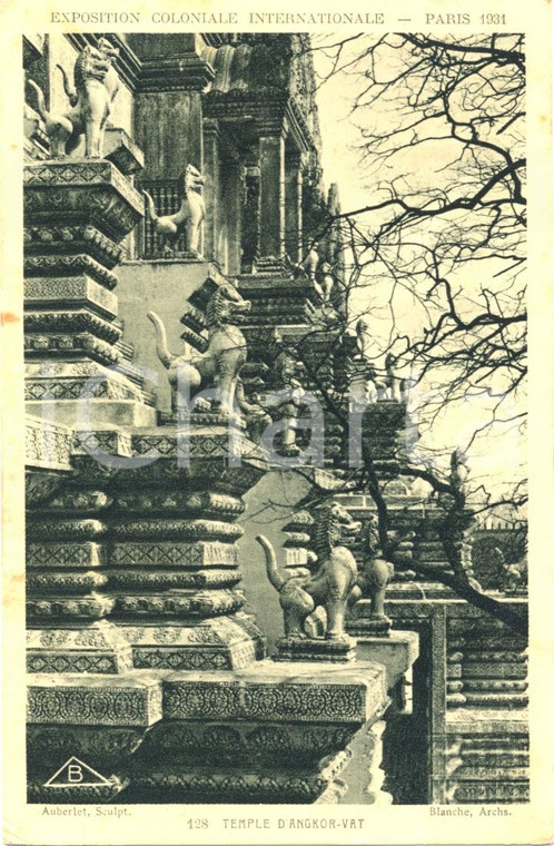 1931 ESPOSIZIONE PARIGI Angkor Vat FP VG