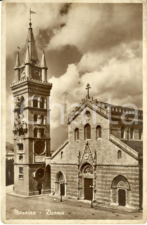 1939 MESSINA Veduta esterna del DUOMO *Cartolina postale FP VG