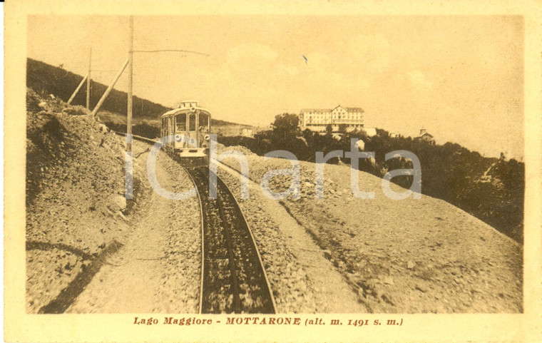 1930 ca MONTE MOTTARONE - LAGO MAGGIORE Ferrovia a cremagliera *Cartolina FP NV