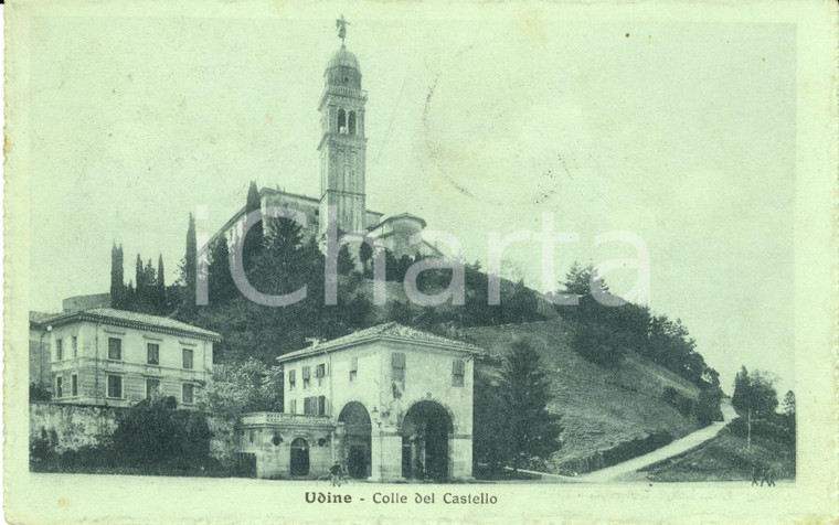 1915 UDINE Veduta del COLLE del CASTELLO *Cartolina postale animata FP VG