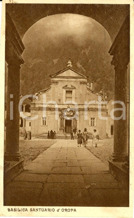 1928 SANTUARIO DI OROPA (BI) Facciata della basilica *Cartolina animata FP VG