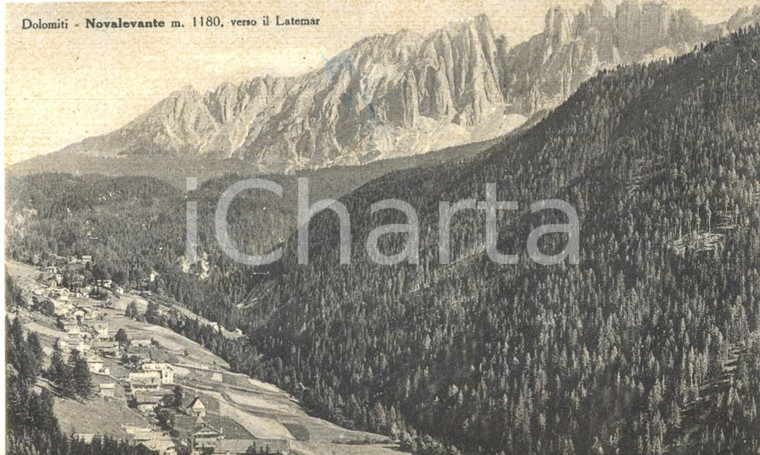 1950 NOVA LEVANTE (BZ) Panorama delle Dolomiti - LATEMAR *Cartolina FP VG