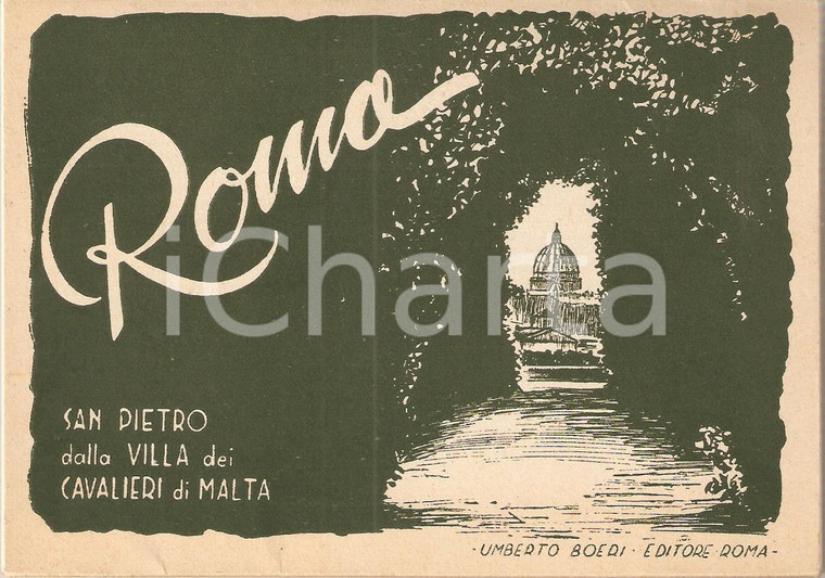 1950 ca ROMA Vedute della città Raccolta 9 cartoline Illustrate *INCOMPLETO