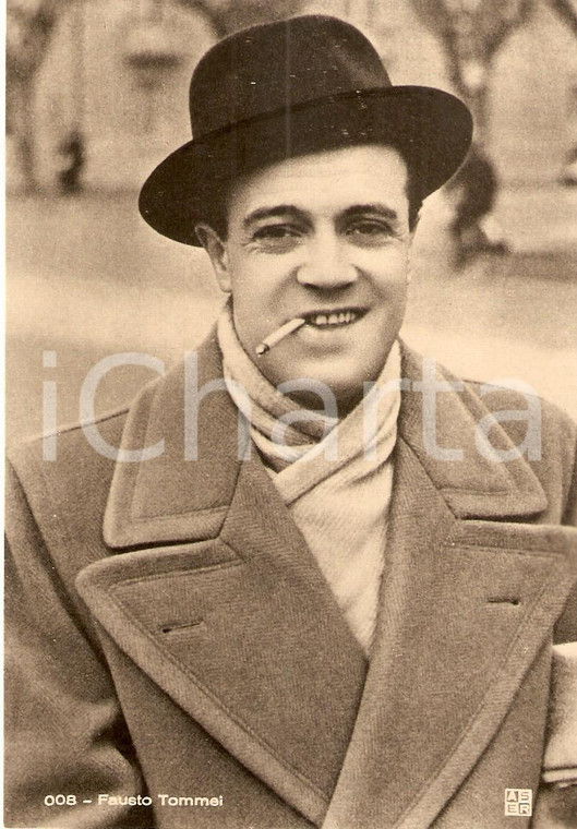 1945 ca CINEMA Attore Fausto TOMMEI Ritratto con sigaretta *Foto seriale ASER