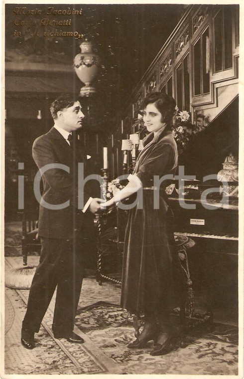 1921 IL RICHIAMO Maria JACOBINI e Carlo BENETTI Regia Gennaro RIGHELLI Cartolina