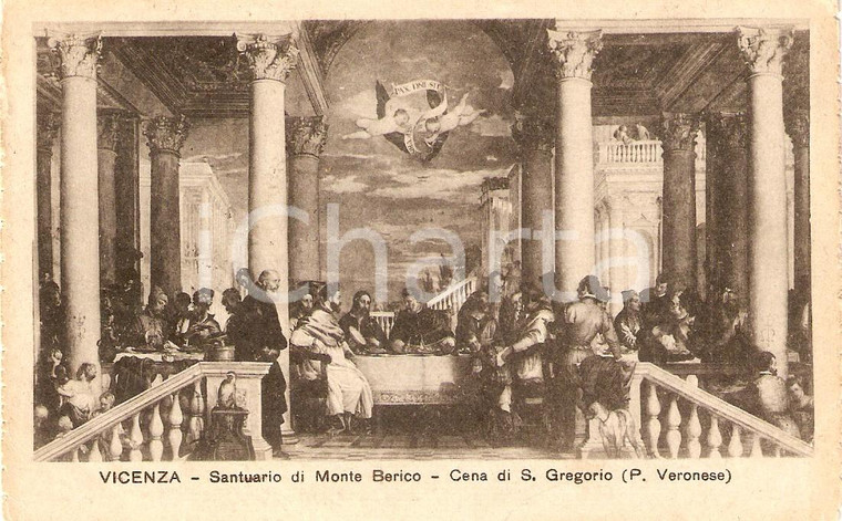 1919 VICENZA Monte BERICO Cena di SAN GREGORIO - Paolo VERONESE *Cartolina FP VG